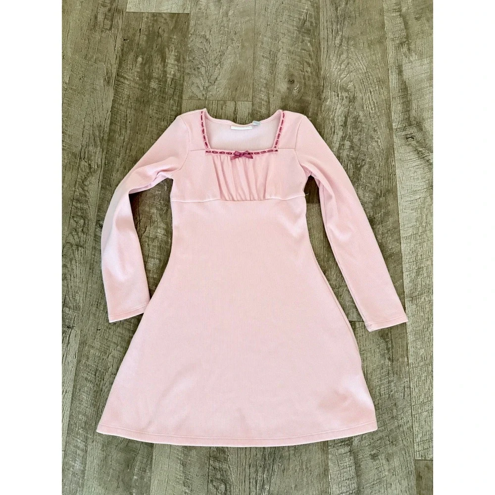 The Children's Place Girls Pink Rib Shift Dress Size M 7/8